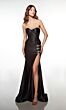 Alyce Paris 62118 Bow Slit Lace-Up Back Dress