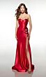 Alyce Paris 62118 Bow Slit Lace-Up Back Dress