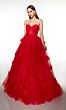 Alyce Paris 62119 Back Bow Ruffled Strapless Dress
