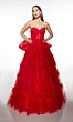 Alyce Paris 62119 Back Bow Ruffled Strapless Dress