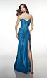 Alyce Paris 62128 Draped Skirt Strapless High Slit Dress
