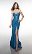 Alyce Paris 62128 Draped Skirt Strapless High Slit Dress