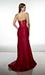 Alyce Paris 62128 Draped Skirt Strapless High Slit Dress