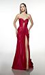 Alyce Paris 62128 Draped Skirt Strapless High Slit Dress