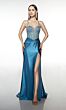 Alyce Paris 62129 Strappy Beaded Bodice High Slit Dress