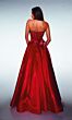 Alyce Paris 62134 Back Bow Strapless Scoop Neck Dress