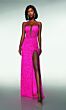Alyce Paris 62139 Plunging Neck High Slit Dress