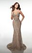 Alyce Paris 62141 Spaghetti Straps Crystal-Beaded Bodice Dress