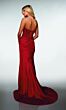 Alyce Paris 62147 Satin Draped Skirt Scoop Neck Dress