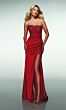 Alyce Paris 62147 Satin Draped Skirt Scoop Neck Dress