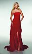 Alyce Paris 62153 Ruffle Hem Strapless Straight Dress