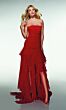 Alyce Paris 62153 Ruffle Hem Strapless Straight Dress