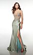 Alyce Paris 62166 Spaghetti Strap Beaded Corset Top Dress