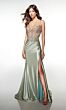 Alyce Paris 62166 Spaghetti Strap Beaded Corset Top Dress