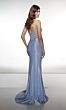 Alyce Paris 62183 Ruffle Slit Lace-Up Back Dress