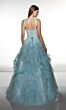 Alyce Paris 62199 Bow Strap Flounce Skirt Dress