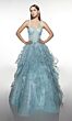 Alyce Paris 62199 Bow Strap Flounce Skirt Dress