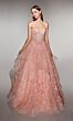 Alyce Paris 62199 Bow Strap Flounce Skirt Dress