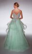 Alyce Paris 62201 Flounce Skirt Spaghetti Strap Dress