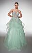 Alyce Paris 62201 Flounce Skirt Spaghetti Strap Dress
