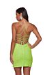 Alyce Paris 4597 Plunging Neck Lace-Up Dress