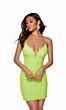 Alyce Paris 4597 Plunging Neck Lace-Up Dress