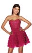 Alyce Paris 3767 Ruffle Skirt Strapless Corset Dress