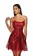 Alyce Paris 3773 Strapless Paisley Sequin Dress