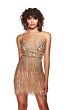 Alyce Paris 4801 Fringe Skirt Embellished Top Dress