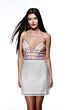 Alyce Paris 4801 Fringe Skirt Embellished Top Dress