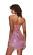 Alyce Paris 4811 Illusion Back Fringe Slit Dress