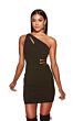 Alyce Paris 4821 Multi Cutout One Shoulder Dress