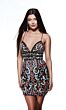 Alyce Paris 4841 Embellished Plunging Neck Dress