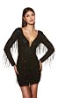 Alyce Paris 4873 Long Sleeve Beaded Fringe Dress