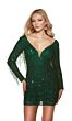 Alyce Paris 4873 Long Sleeve Beaded Fringe Dress