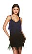 Alyce Paris 4875 Spaghetti Straps Fringe Dress