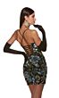 Alyce Paris 4880 Multicolor Floral Lace-Up Dress