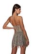 Alyce Paris 4941 Fringe Skirt Illusion Corset Dress