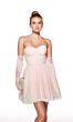 Alyce Paris 30041 Corset Bodice Strapless Lace Dress