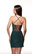 Alyce Paris 40010 Criss Cross Back Glitter Dress