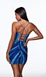 Alyce Paris 40013 Lace-Up Back Geometric Sequin Dress