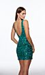 Alyce Paris 40017 Open V-Back Plunging Neckline Dress