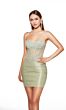 Alyce Paris 40057 Basque Waist Ruched Skirt Dress