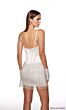 Alyce Paris 40064 Draped Straps Fringe Skirt Dress