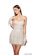 Alyce Paris 40066 Fringe Skirt Lace-Up Back Dress