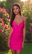 Alyce Paris 40089 Draped Neckline Lace-Up Back Dress