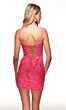 Alyce Paris 40100 Lace-Up Back Floral Sequin Dress