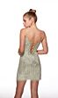 Alyce Paris 40102 Fringe Skirt Lace-Up Back Dress