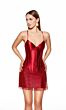 Alyce Paris 40118 Fringe Skirt Basque Waist Dress