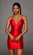Alyce Paris 40123 Lace-Up Back Fitted Satin Dress